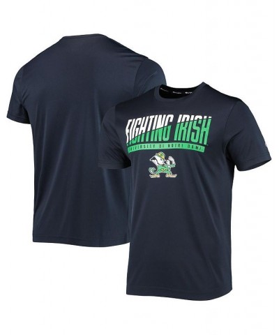 Men's Navy Notre Dame Fighting Irish Wordmark Slash T-shirt $22.79 T-Shirts