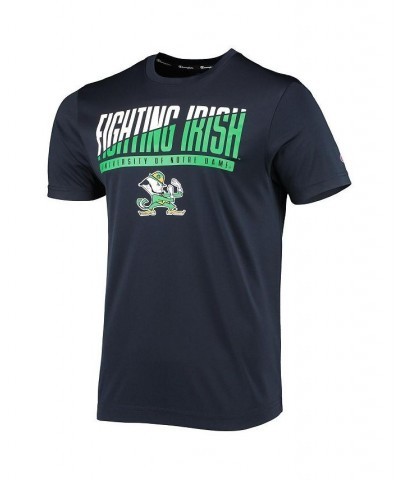 Men's Navy Notre Dame Fighting Irish Wordmark Slash T-shirt $22.79 T-Shirts