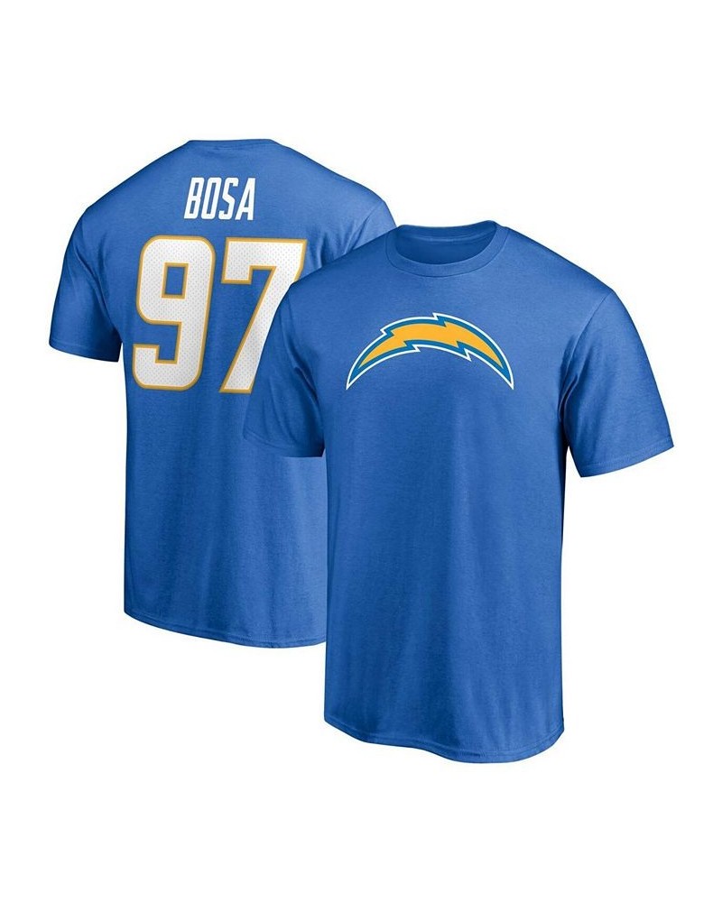 Men's Joey Bosa Powder Blue Los Angeles Chargers Player Icon Name and Number T-shirt $14.28 T-Shirts