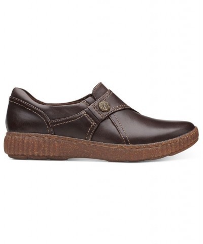 Women's Caroline Pearl Slip-On Flats Brown $48.00 Shoes