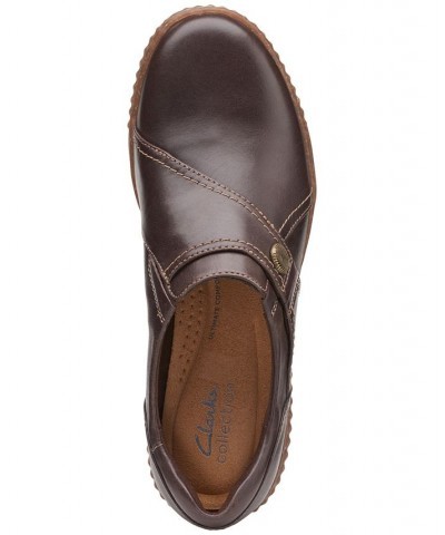 Women's Caroline Pearl Slip-On Flats Brown $48.00 Shoes