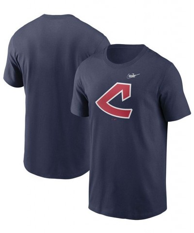 Men's Navy Cleveland Indians Cooperstown Collection Logo T-shirt $23.59 T-Shirts