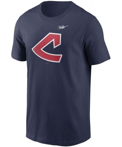 Men's Navy Cleveland Indians Cooperstown Collection Logo T-shirt $23.59 T-Shirts