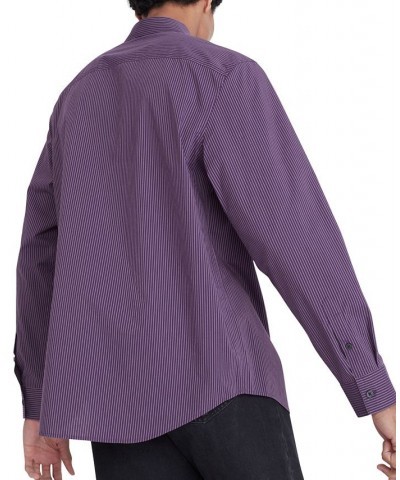 Men's Shadow Purple Striped Button-Down Easy Shirt Purple $30.00 Shirts