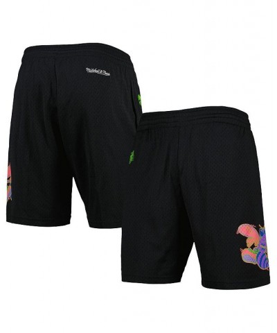 Men's Black Charlotte Hornets Hardwood Classics Color Bomb Energy Shorts $39.41 Shorts