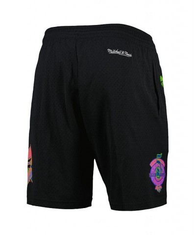 Men's Black Charlotte Hornets Hardwood Classics Color Bomb Energy Shorts $39.41 Shorts