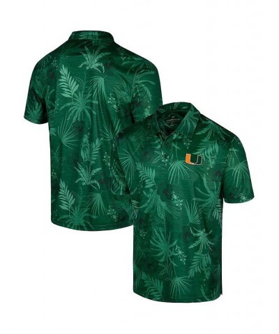 Men's Green Miami Hurricanes Big and Tall Palms Polo Shirt $24.00 Polo Shirts