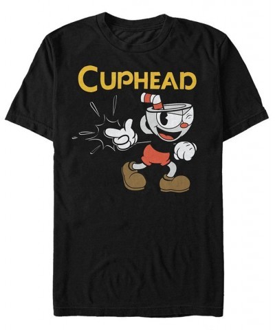 Cuphead Men's Gotcha Short Sleeve T-Shirt Black $15.05 T-Shirts