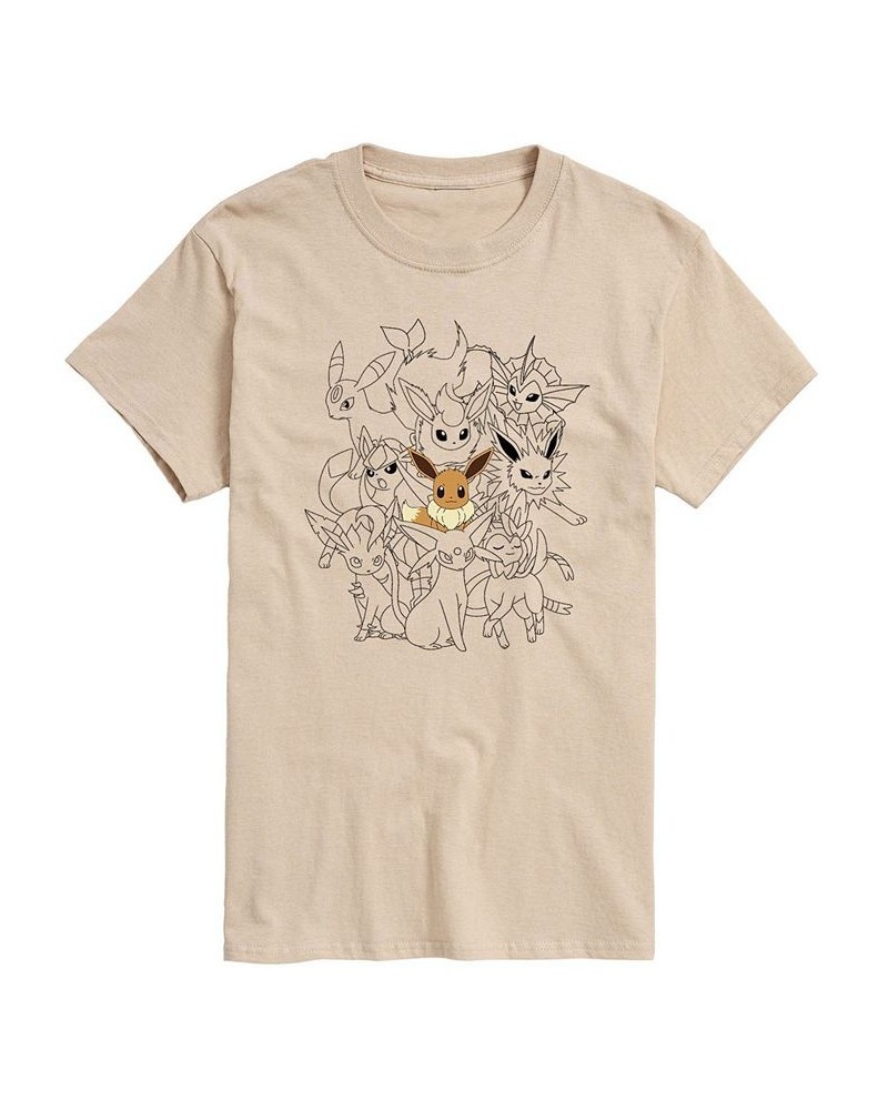 Men's Pokemon Characters Graphic T-shirt Tan/Beige $15.40 T-Shirts