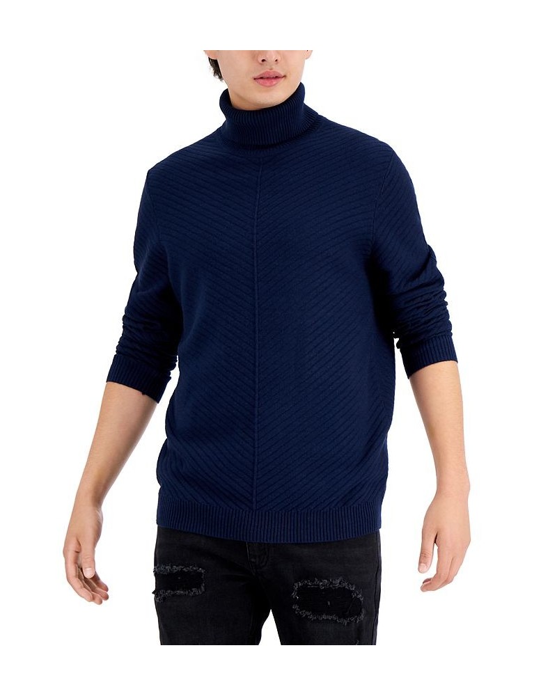 Men's Axel Turtleneck Sweater Blue $19.24 Sweaters