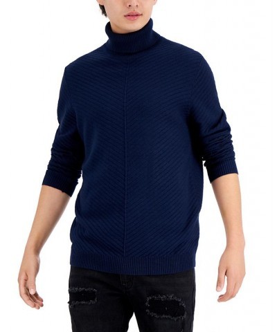 Men's Axel Turtleneck Sweater Blue $19.24 Sweaters