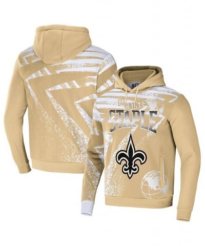 Men's NFL X Staple Cream New Orleans Saints Team Slogan All Over Print Pullover Hoodie $35.00 Sweatshirt