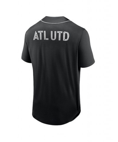 Men's Branded Black Atlanta United FC Third Period Fashion Baseball Button-Up Jersey $30.10 Jersey