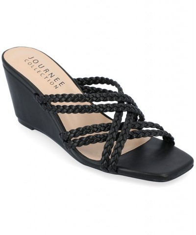 Women's Baylen Braided Wedge Sandals PD01 $48.44 Shoes