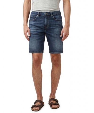 Men's Super Stretch Relaxed Fit Straight Dean Indigo Shorts Blue $20.92 Shorts