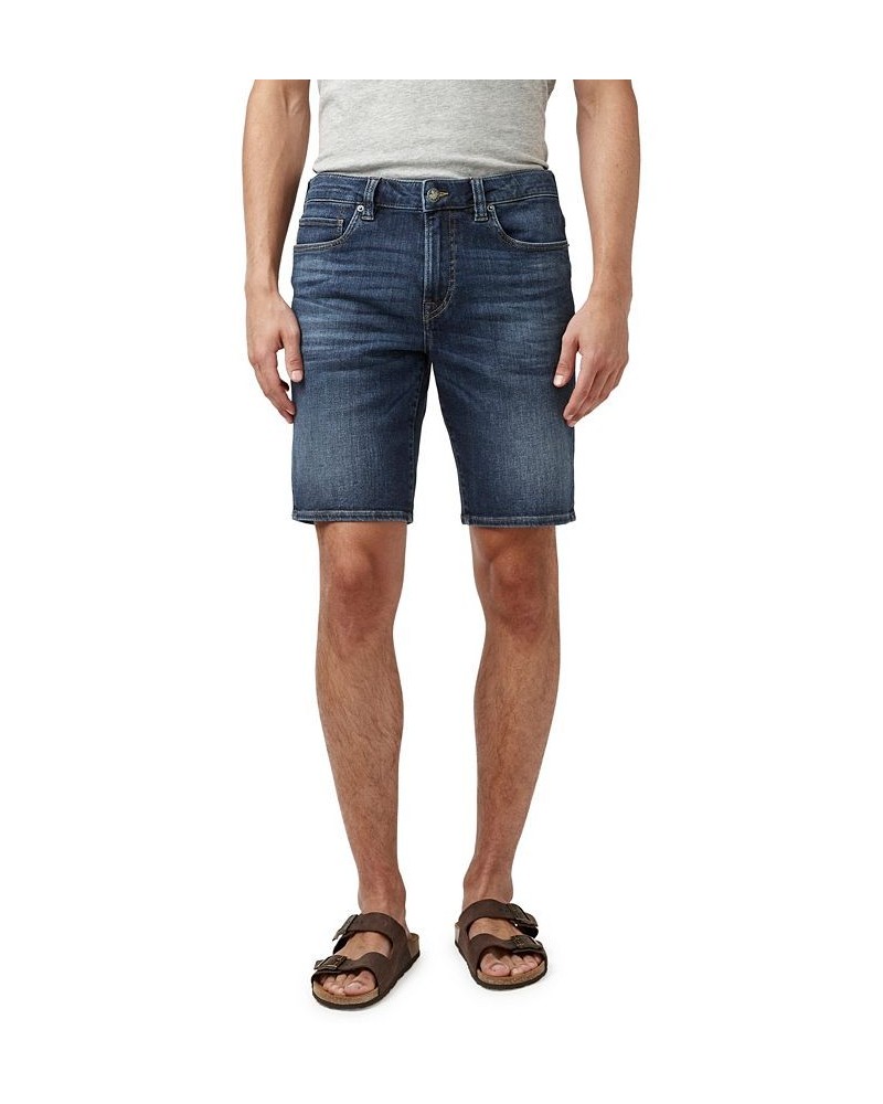 Men's Super Stretch Relaxed Fit Straight Dean Indigo Shorts Blue $20.92 Shorts