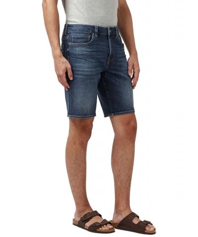 Men's Super Stretch Relaxed Fit Straight Dean Indigo Shorts Blue $20.92 Shorts