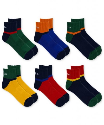 Men's Colorblock Quarter Sock, 6-Pack Multi $22.22 Socks