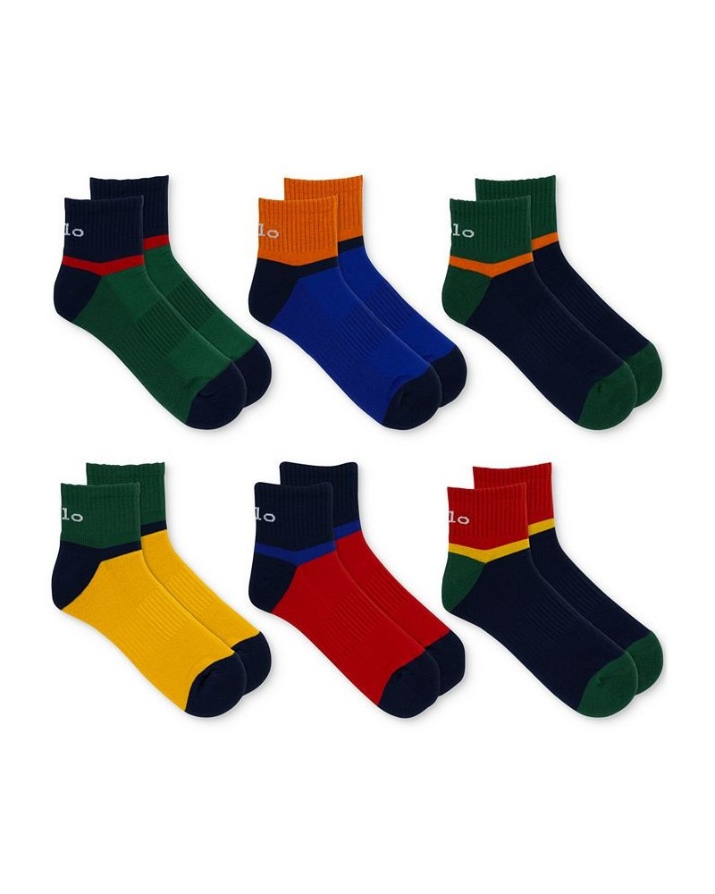 Men's Colorblock Quarter Sock, 6-Pack Multi $22.22 Socks