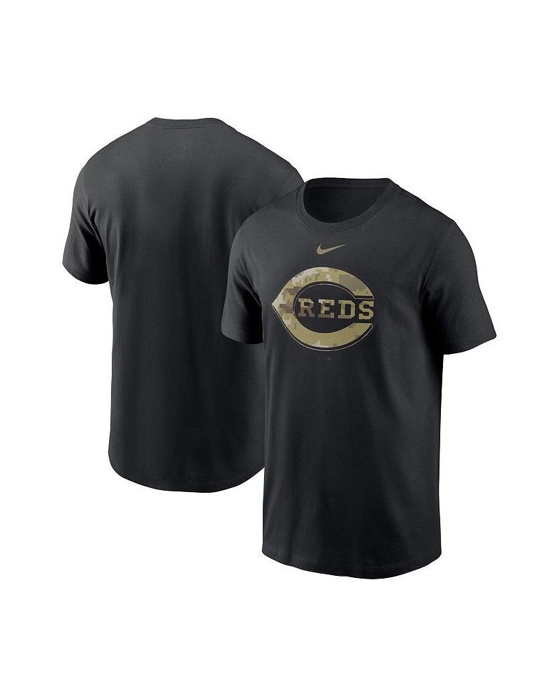 Men's Black Cincinnati Reds Camo Logo Team T-shirt $23.39 T-Shirts