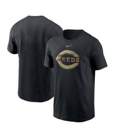 Men's Black Cincinnati Reds Camo Logo Team T-shirt $23.39 T-Shirts