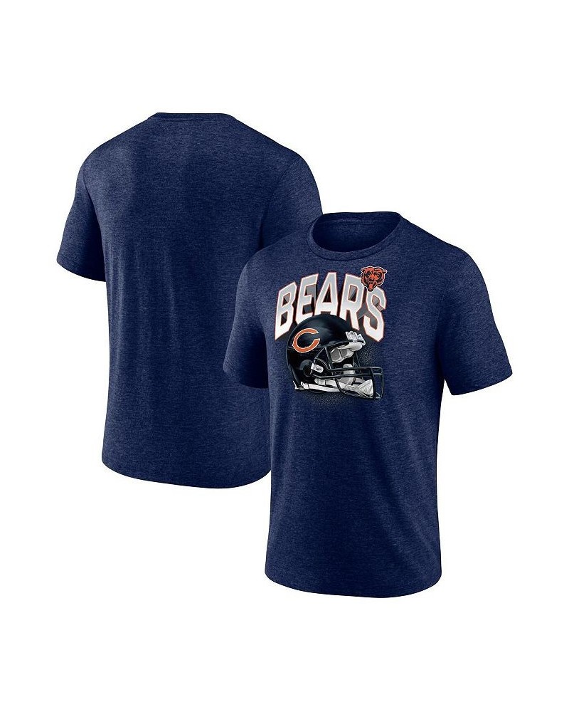 Men's Branded Heathered Navy Chicago Bears End Around Tri-Blend T-shirt $26.99 T-Shirts