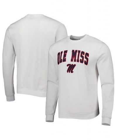 Men's White Ole Miss Rebels Arch and Logo Pullover Sweatshirt $30.00 Sweatshirt