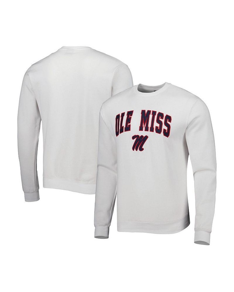 Men's White Ole Miss Rebels Arch and Logo Pullover Sweatshirt $30.00 Sweatshirt