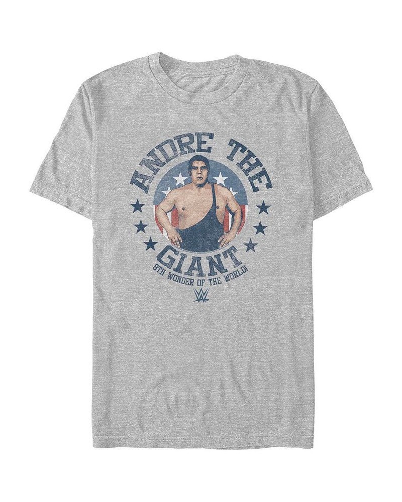 Men's WWE Andre Retro Giant Short Sleeve T-shirt Gray $14.00 T-Shirts