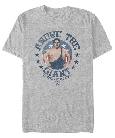 Men's WWE Andre Retro Giant Short Sleeve T-shirt Gray $14.00 T-Shirts