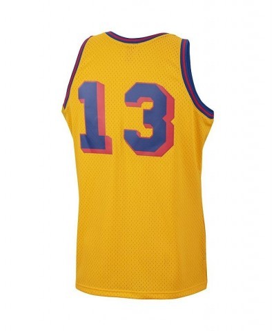 Men's Wilt Chamberlain Gold San Francisco Warriors 1962-63 Hardwood Classics Swingman Jersey $71.05 Jersey