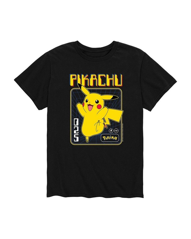 Men's Pokemon Pikachu 025 T-shirt Black $19.94 T-Shirts