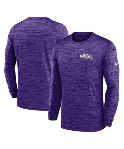 Men's Purple Baltimore Ravens Velocity Athletic Stack Performance Long Sleeve T-shirt $23.65 T-Shirts