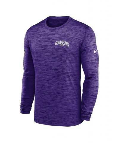 Men's Purple Baltimore Ravens Velocity Athletic Stack Performance Long Sleeve T-shirt $23.65 T-Shirts