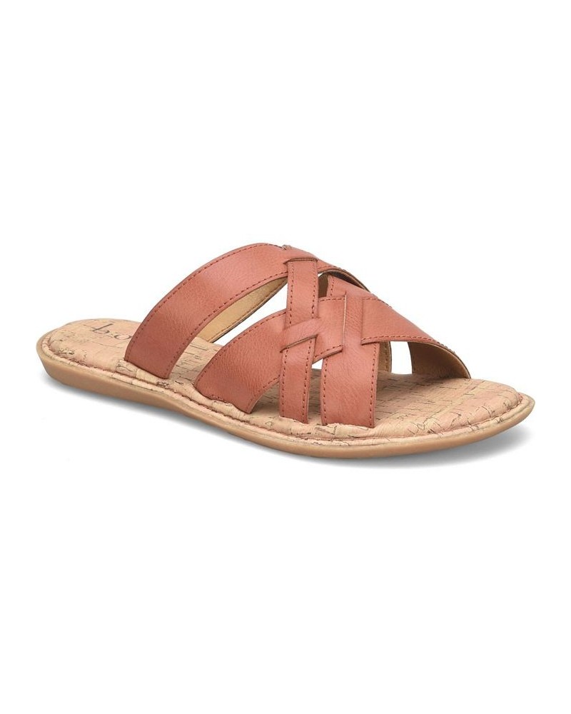 Women's Mona Comfort Slide Red $39.00 Shoes