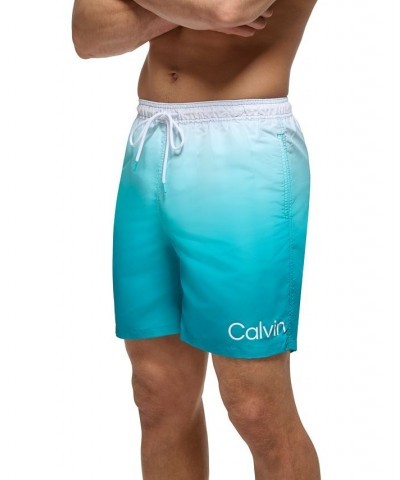 Men's OmbrÉ Sky Gradient 7" Swim Trunks Black $22.75 Swimsuits