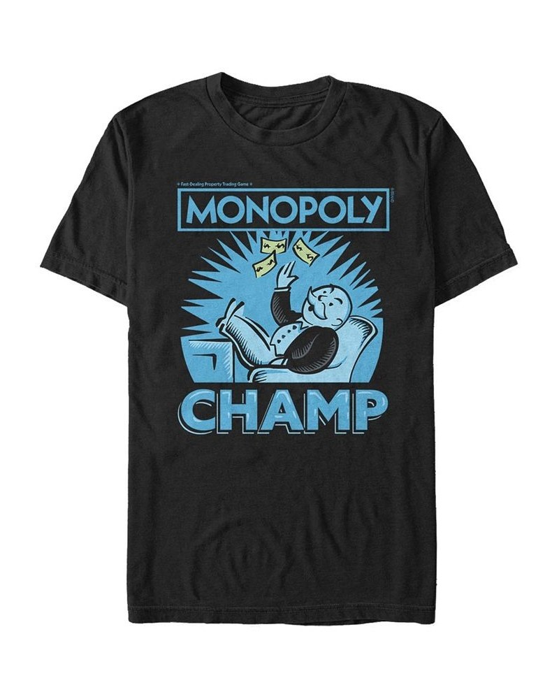 Monopoly Men's Champ Money Toss Short Sleeve T-Shirt Black $20.99 T-Shirts