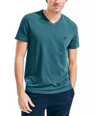 Men's J-Class Logo Classic-Fit Cotton V-Neck T-Shirt Deep Atlantic $18.21 T-Shirts