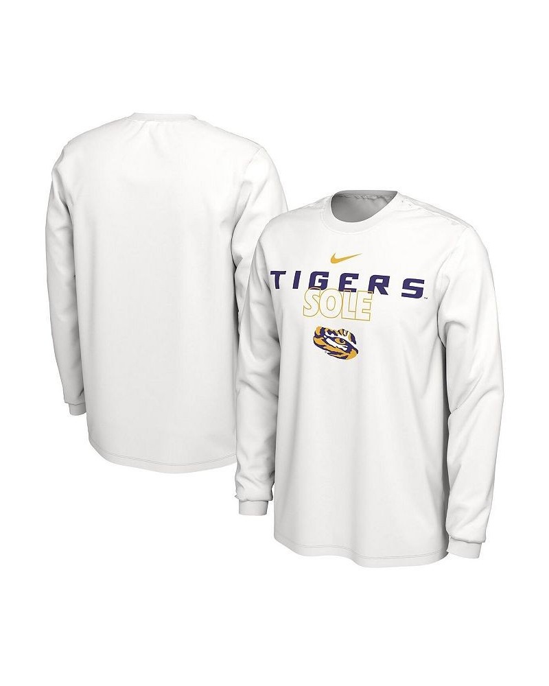 Men's White LSU Tigers On Court Long Sleeve T-shirt $20.50 T-Shirts