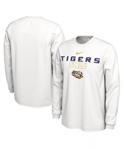 Men's White LSU Tigers On Court Long Sleeve T-shirt $20.50 T-Shirts