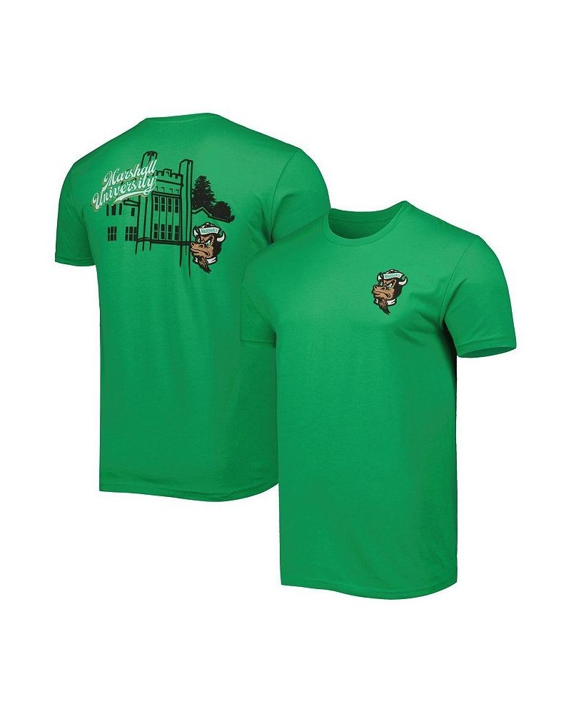 Men's Kelly Green Marshall Thundering Herd Mascot Scenery Premium T-shirt $12.80 T-Shirts