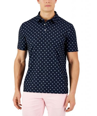 Men's Sunset Palm Tech Polo Blue $16.69 Polo Shirts