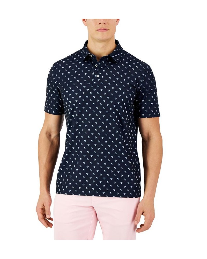 Men's Sunset Palm Tech Polo Blue $16.69 Polo Shirts