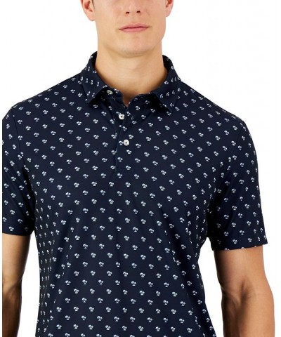 Men's Sunset Palm Tech Polo Blue $16.69 Polo Shirts