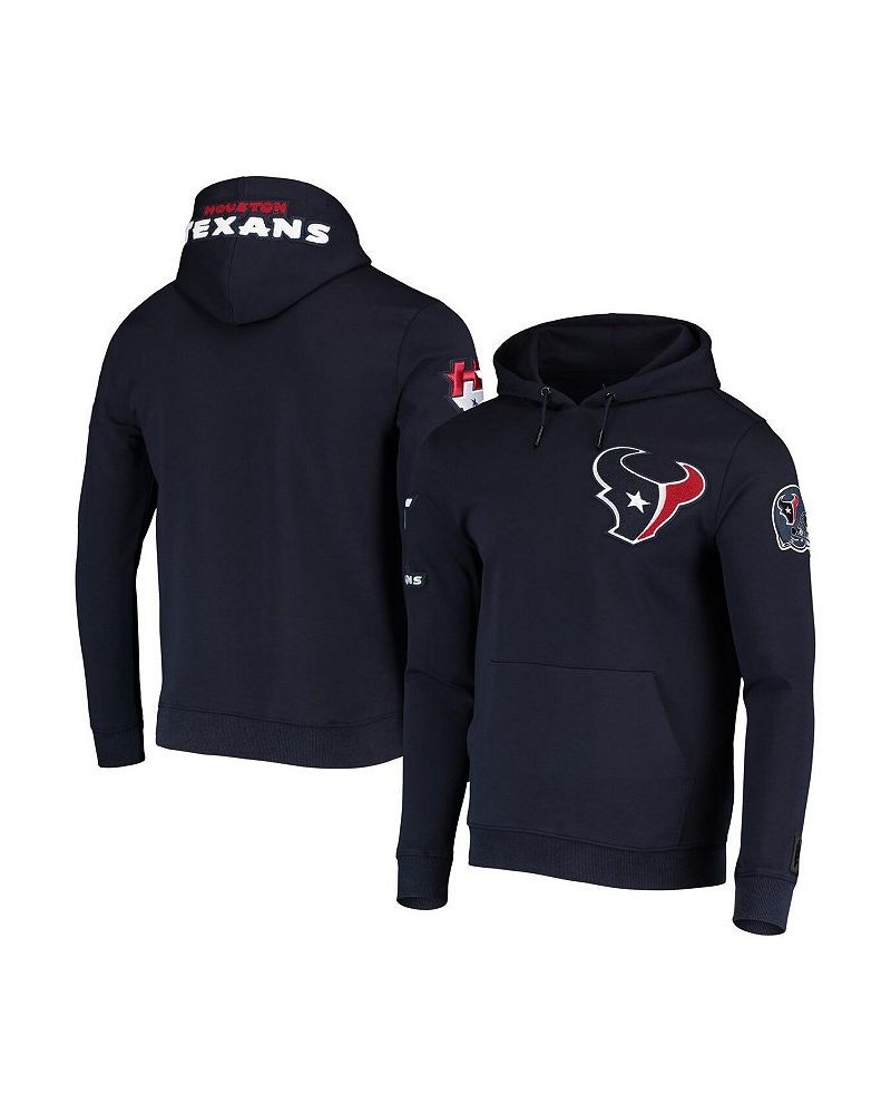 Men's Navy Houston Texans Logo Pullover Hoodie $48.40 Sweatshirt