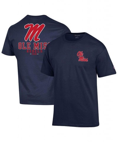 Men's Navy Ole Miss Rebels Stack 2-Hit T-shirt $22.50 T-Shirts