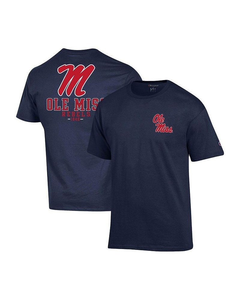 Men's Navy Ole Miss Rebels Stack 2-Hit T-shirt $22.50 T-Shirts