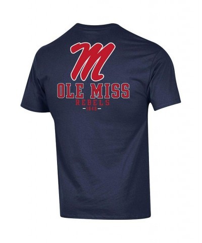 Men's Navy Ole Miss Rebels Stack 2-Hit T-shirt $22.50 T-Shirts