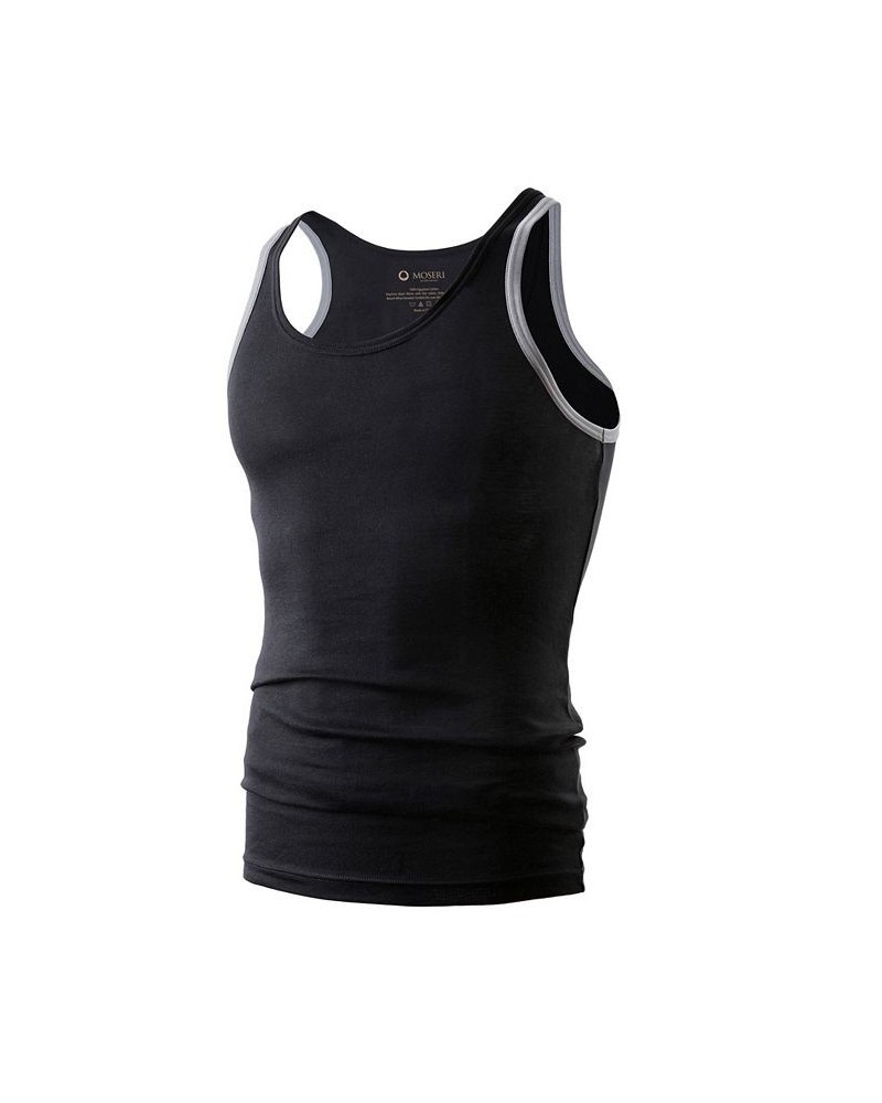 100% Certified Egyptian Cotton Tank - 2 Pack Black $33.04 Undershirt