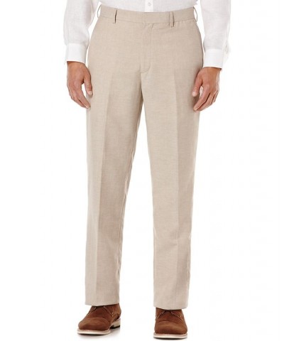 Flat Front Easy Care Linen Pants Tan/Beige $23.92 Pants